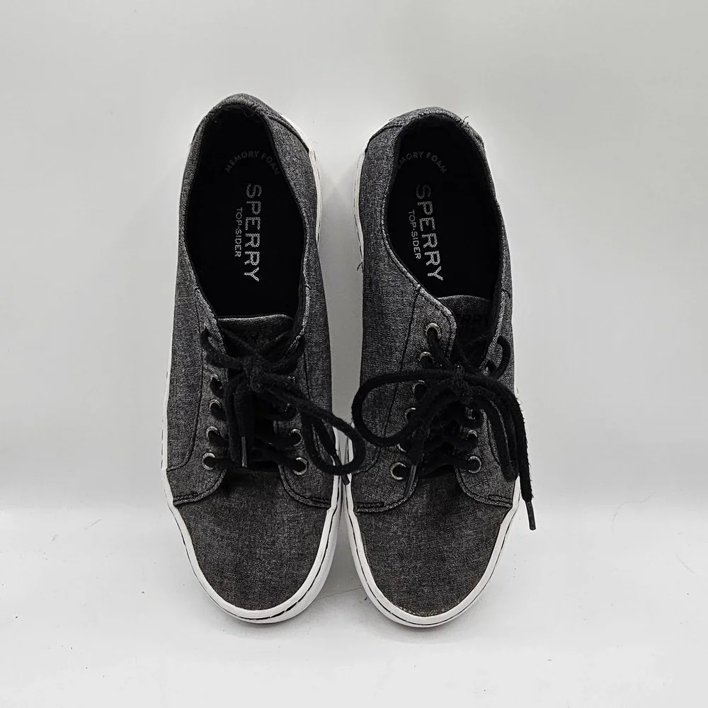Sperry Top-Sider Shoes‎ Mens Size 9.5 Gray Casual Lace Up Memory Foam